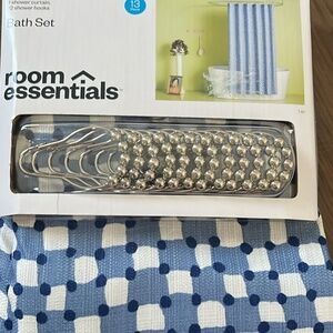 Room Essentials Shower Curtain & Rings set. New